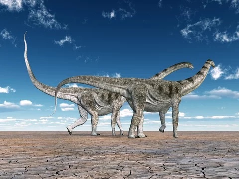 プエルタサウルスの群れ